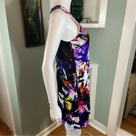 Askari Abstract Sleeveless Mini Dress XSmall xs tank sundress - Picture 5 of 11